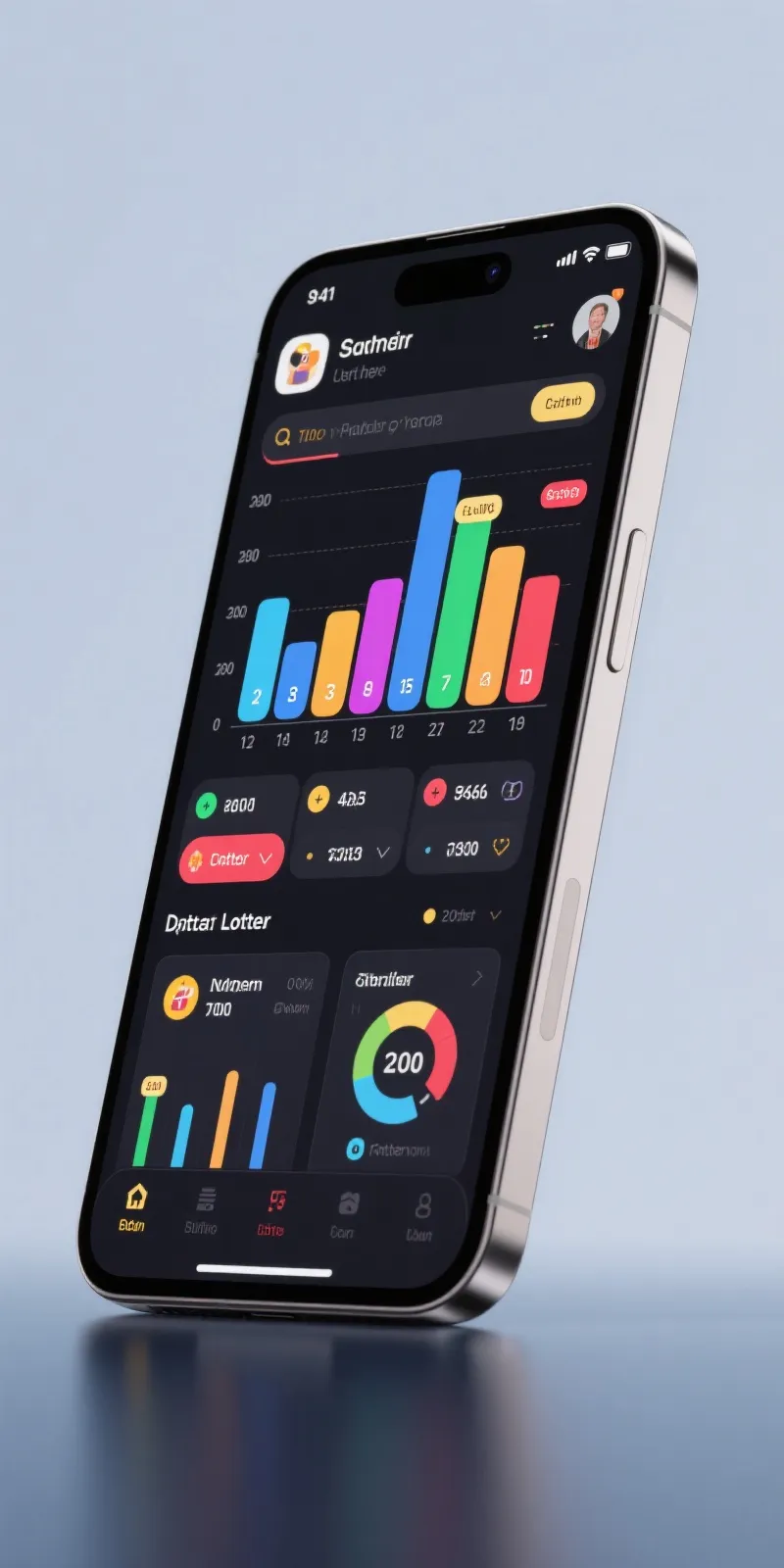 彩票网站 App Interface