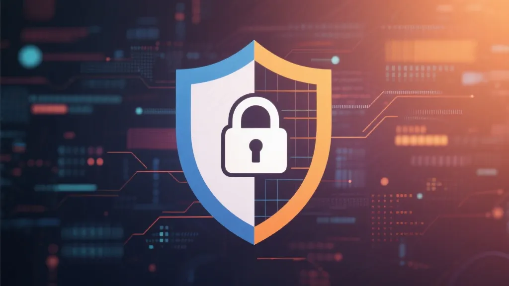 象征数据安全与隐私保护的图标，如盾牌和锁的组合。